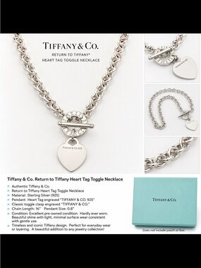 Tiffany & Co. Sterling Silver Heart Tag Toggle Necklace